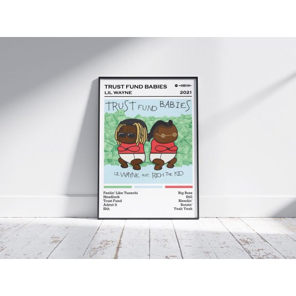 Collaborative Duo Project Wealth Fund Graphic Design Wall Art Studio, Unframed Poster