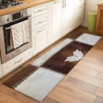thumbnail image 1 of Collage Cowhide Washable Area Rug 2x6 111 Abstract Brown Seam Cow Leather Low-Profile Area Rugs with Non Slip Backing Indoor Floor Carpet for Entrance Living Room Bedroom Home Office, 1 of 9