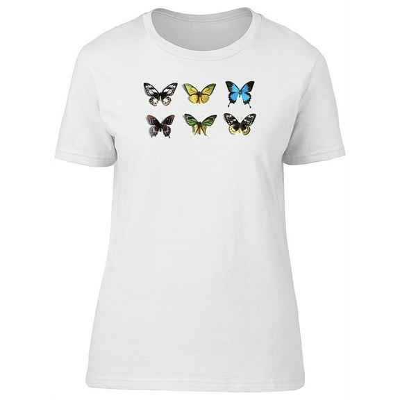 Collage Of Butterflies T-Shirt Women -Image by Shutterstock, Female Medium