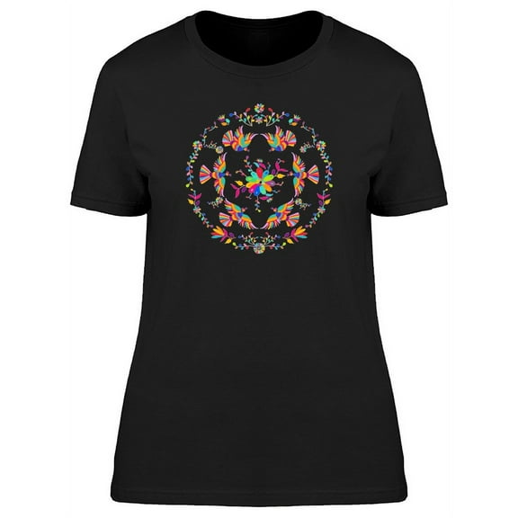 Collage Of Folk Color Birds T-Shirt Women -Image by Shutterstock, Female x-Large
