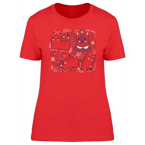 Collage Of Siamese Cats T-Shirt Women -Image by Shutterstock, Female Medium