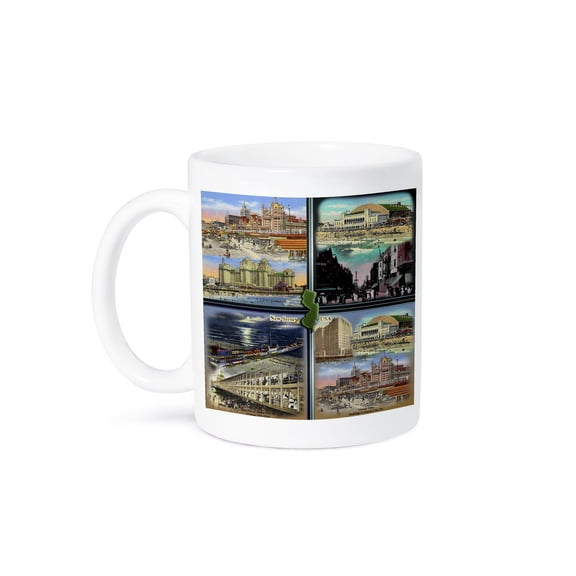 Collage Of Vintage New Jersey, 11oz Mug