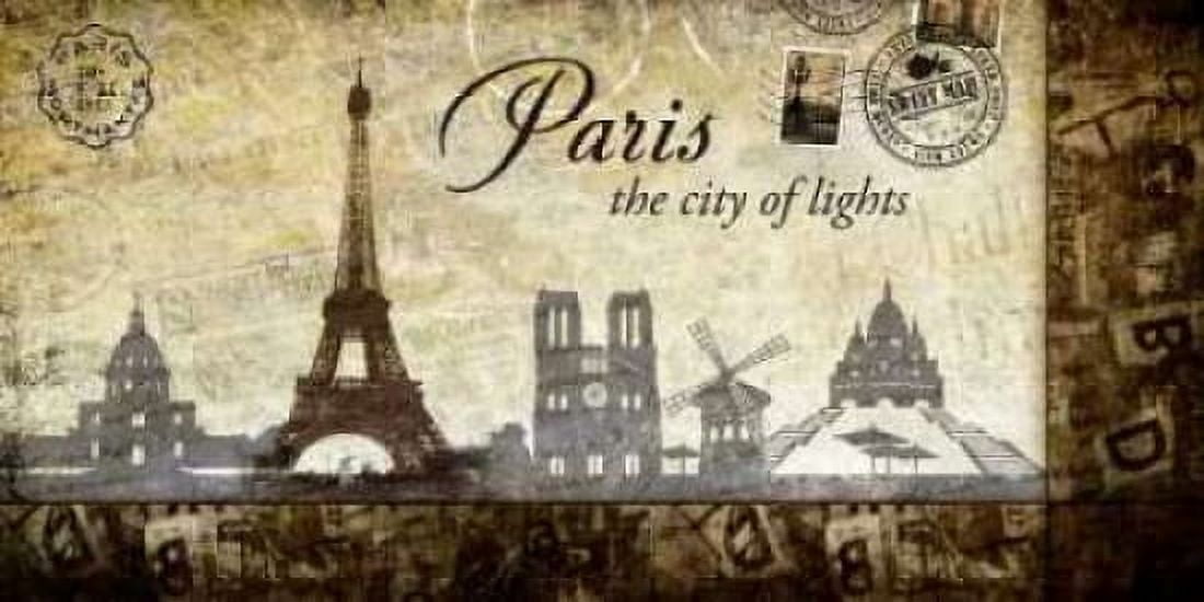 Collage Paris 02 Canvas Art - Paul Robert (10 x 20)