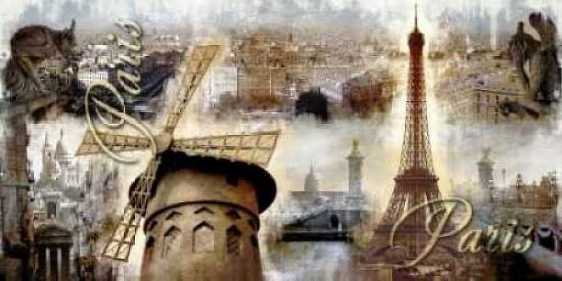 Collage Paris 03 Canvas Art - Paul Robert (10 x 20)