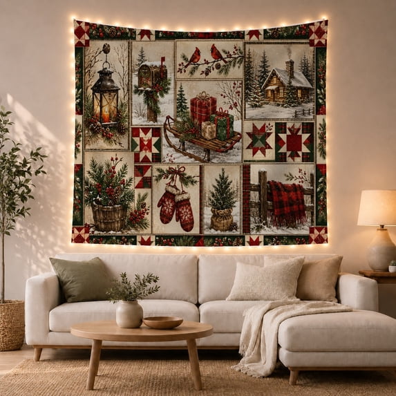 Collage Patchwork Quilt With Border Star Geometric Patterns, Mystical Fantasy for Space Lovers, Galaxy Room Decor, Christmas Gift, Tapestry Wall Hanging for Bedroom and Dorm