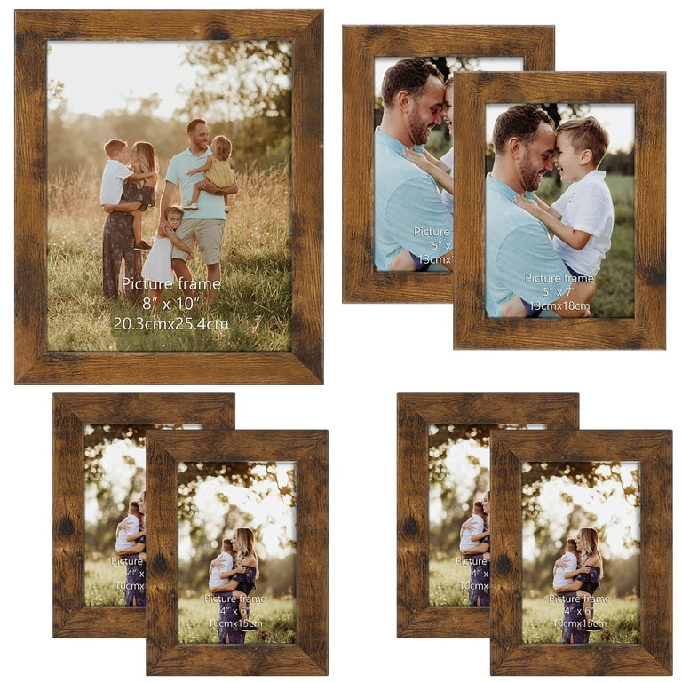 SESEAT Picture Frames Collage, Gallery Wall Frame Set with 11x14 8x10 5x7  4x6 Frames in 3 Different Finishes, Set of 10
