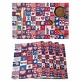 thumbnail image 1 of Collage Placemats Set of 2, Independence Day U. S. Flag Themed Bald Eagle Firework Plaid Non-Slip Place Mats Washable Table Mats for Kitchen Dining Table Decorations Indoor/Outdoor, 1 of 9