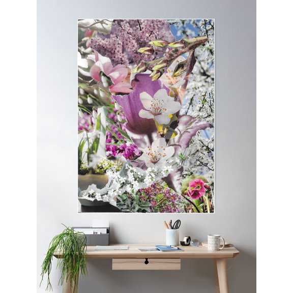 Collage Spring Poster Wall Art, Modern Wall Decor For Living Room Bedroom, 16x24 UNFRAMED