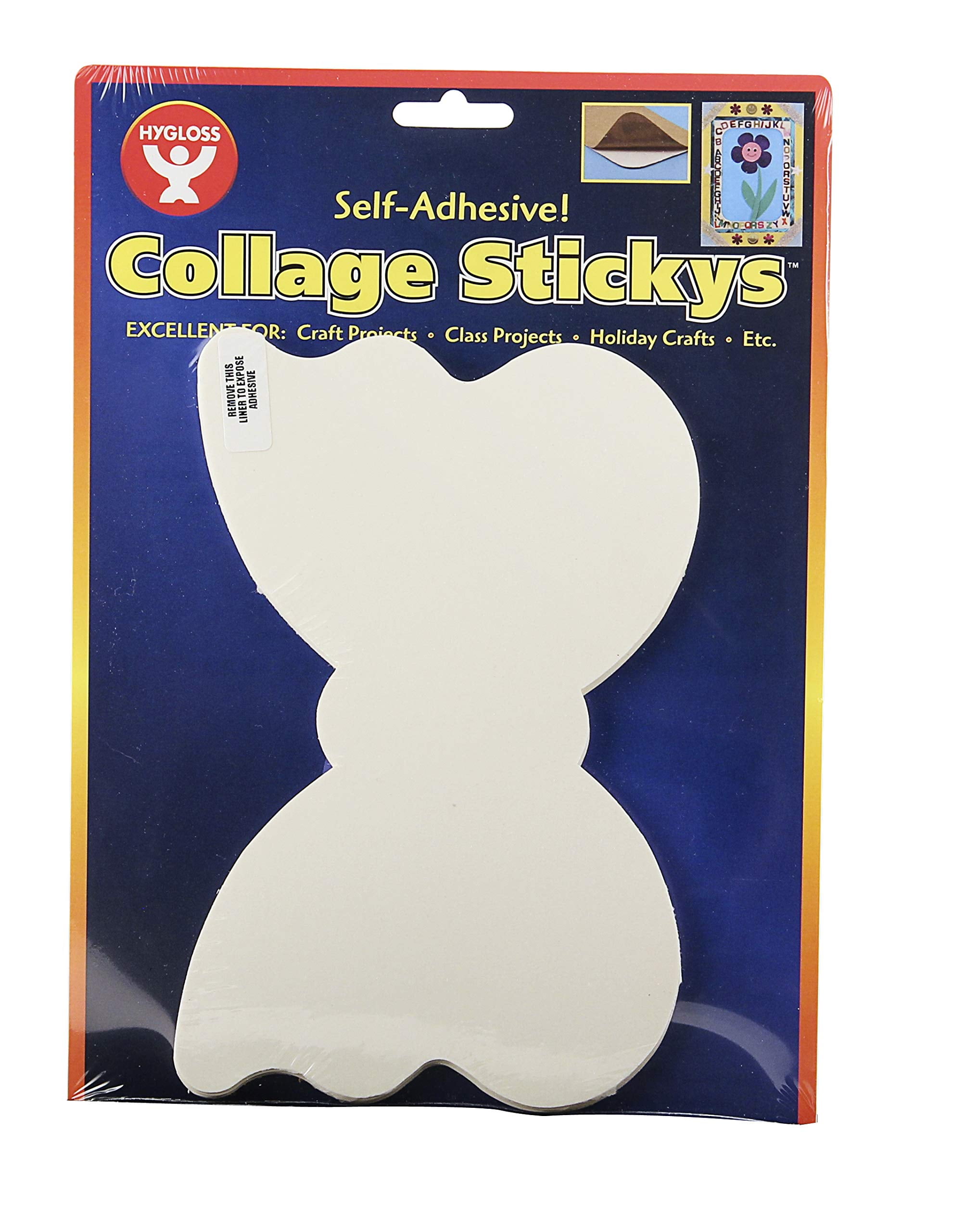 Sticky Collage Collage Sticky Shapes - 8in Butterfly per 5 Packs of 24 - Walmart.com