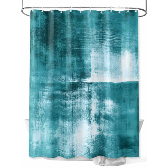 Collage Theme Shower Curtain Set ，Waterproof Fabric Shower Curtains Abstract Blue Oil Painting Texture Shower Curtains for Bathroom,Bathroom Decor 54x"78"