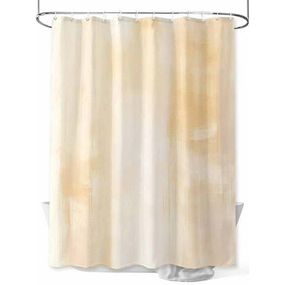 Collage Theme Shower Curtain Set ，Waterproof Fabric Shower Curtains Retro Beige Oil Painting Texture Shower Curtains for Bathroom,Bathroom Decor 36"x72"