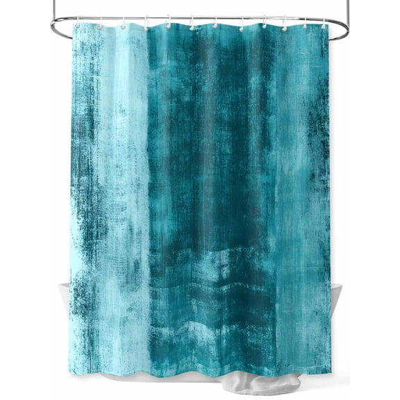 Collage Theme Shower Curtain Set ，Waterproof Fabric Shower Curtains Retro Blue Oil Painting Texture Shower Curtains for Bathroom,Bathroom Decor 36"x72"