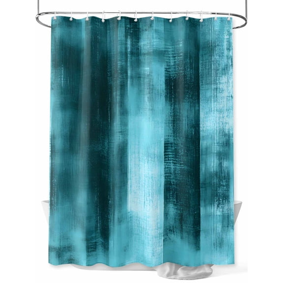 Collage Theme Shower Curtain Set ，Waterproof Fabric Shower Curtains Vintage Blue Oil Painting Texture Shower Curtains for Bathroom,Bathroom Decor 60"x72"