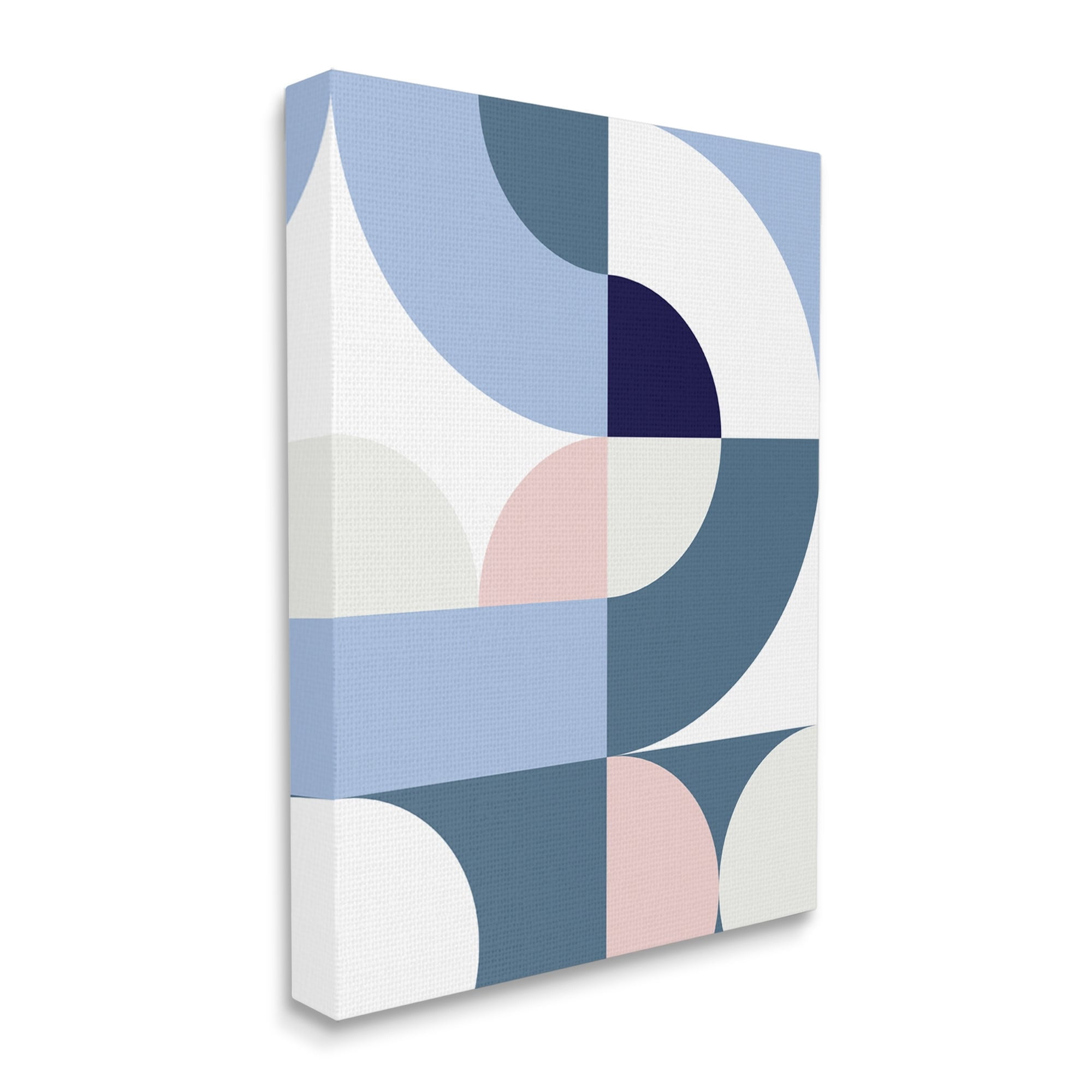 Stupell Industries Collage of Abstract Curves Blue Pink Beige,36 x 48,Designed by Seven Trees Design