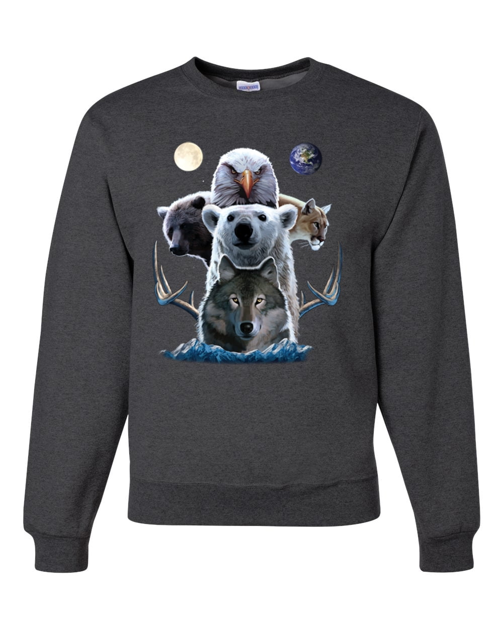 Boys Animal Graphic Printed Sweatshirt With Pocket Detail