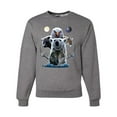 thumbnail image 1 of Collage of Popular Wild Life Animals | Mens Animal Lover Crewneck Graphic Sweatshirt, Heather Grey, Small, 1 of 3