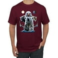 thumbnail image 1 of Collage of Popular Wild Life Animals | Mens Animal Lover Graphic T-Shirt, Maroon, Small, 1 of 3