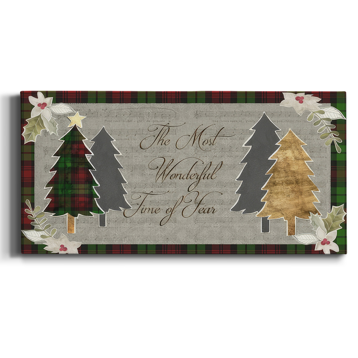 Collaged Christmas Collection A- Gallery Wrapped Canvas