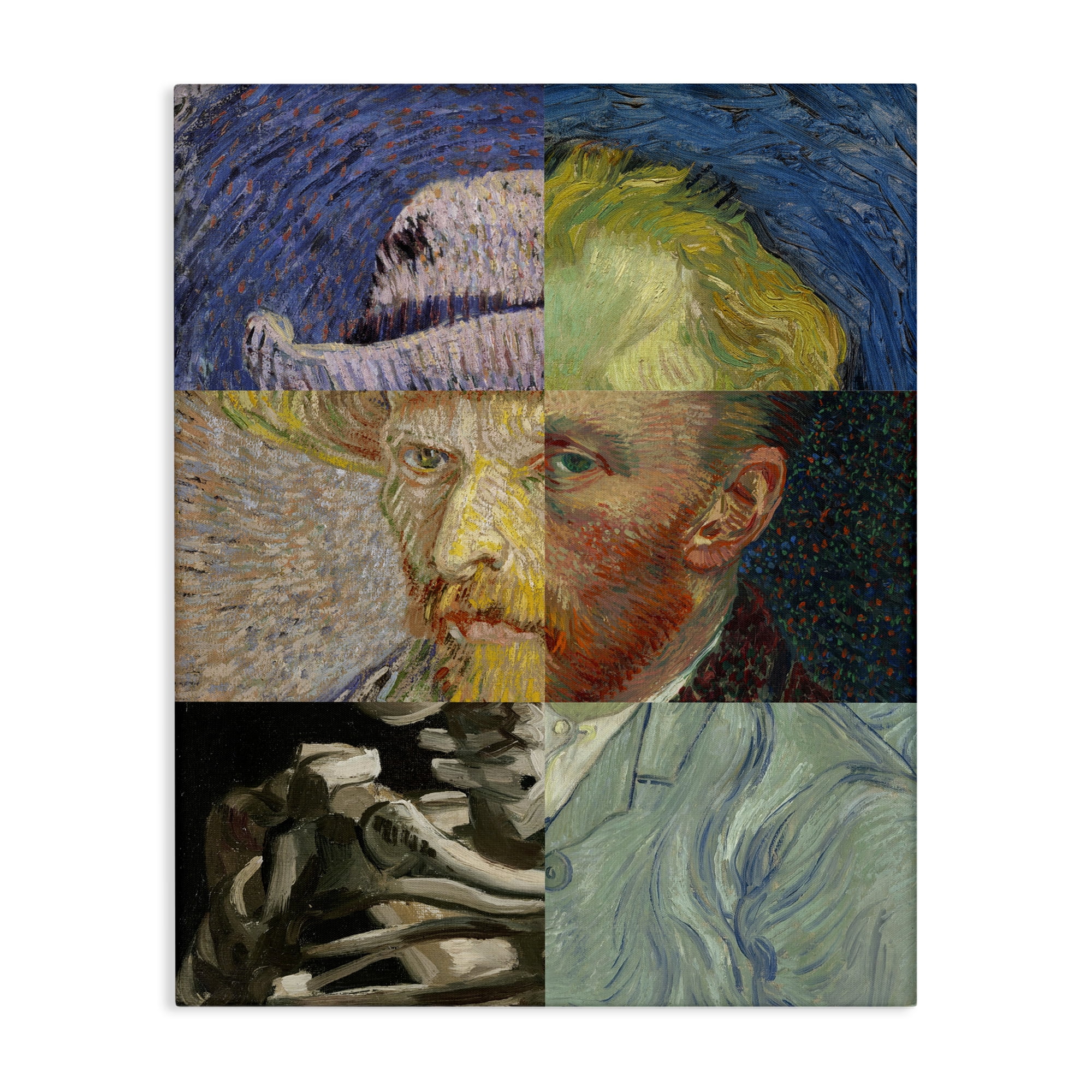 Collaged Van Gogh Portraits Canvas Wall Art, design by Masters Redux