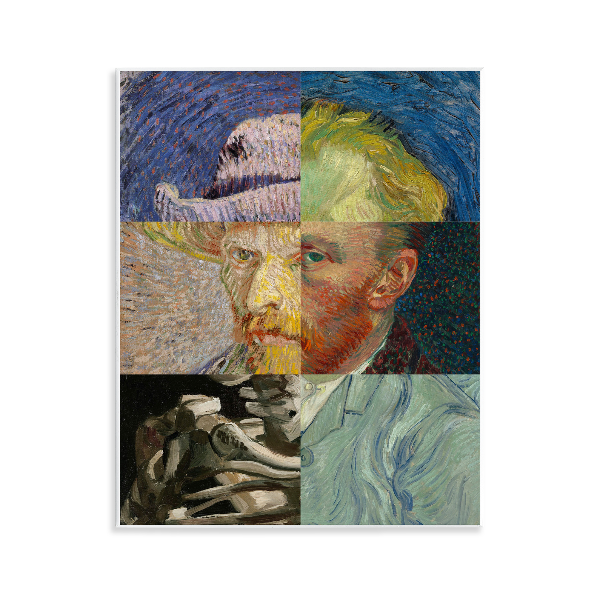 Collaged Van Gogh Portraits Wall Plaque Art, design by Masters Redux