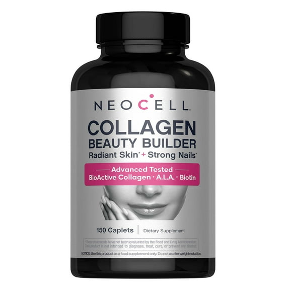 Collagen Pills | Supplement for Hair, Skin & Nails | 150 Caplets for Men and Women | by NeoCell