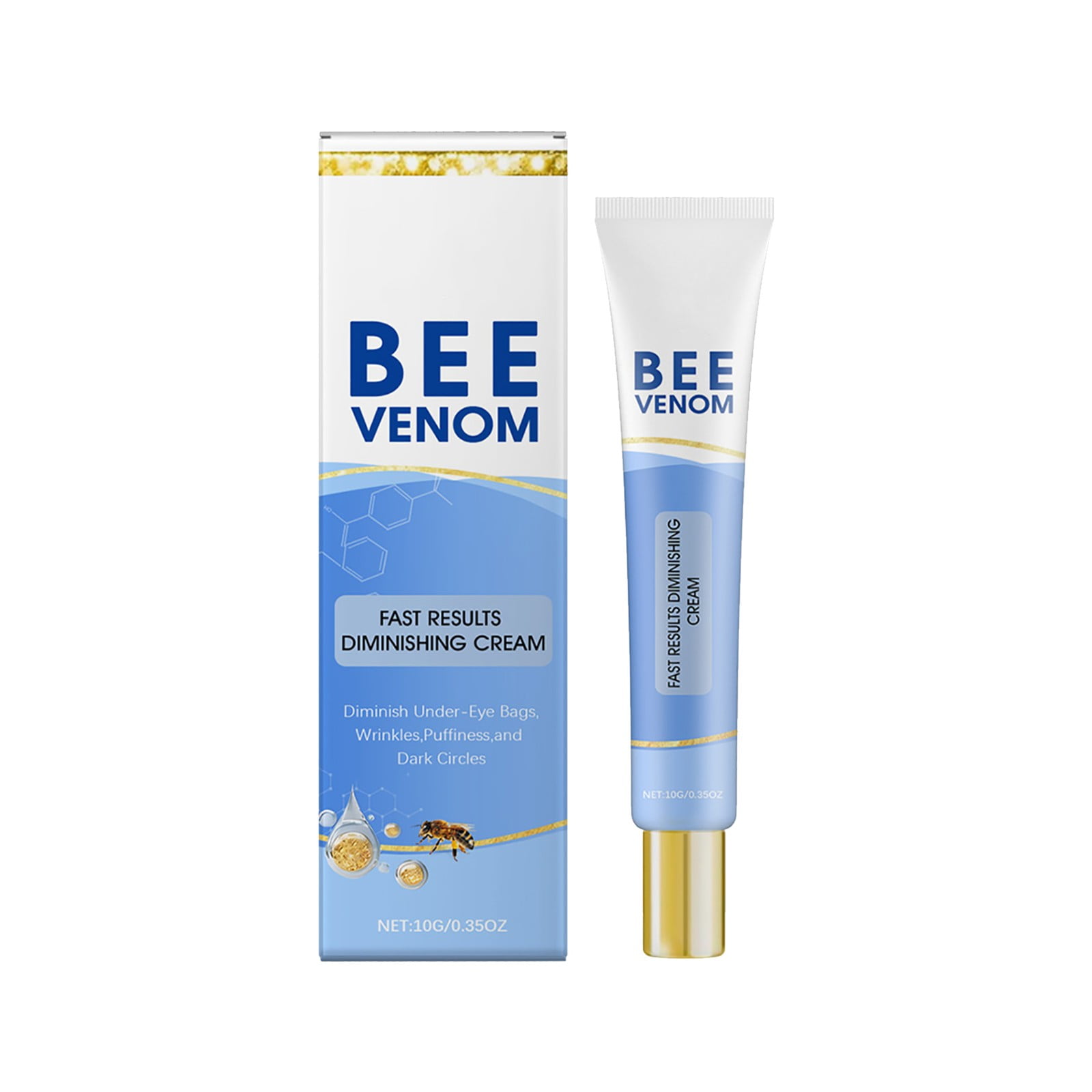 Flysmus Collagen Bienengift Augencreme Für Männer – Gegen Falten, Augenringe & Tränensäcke | 2 Stück Set