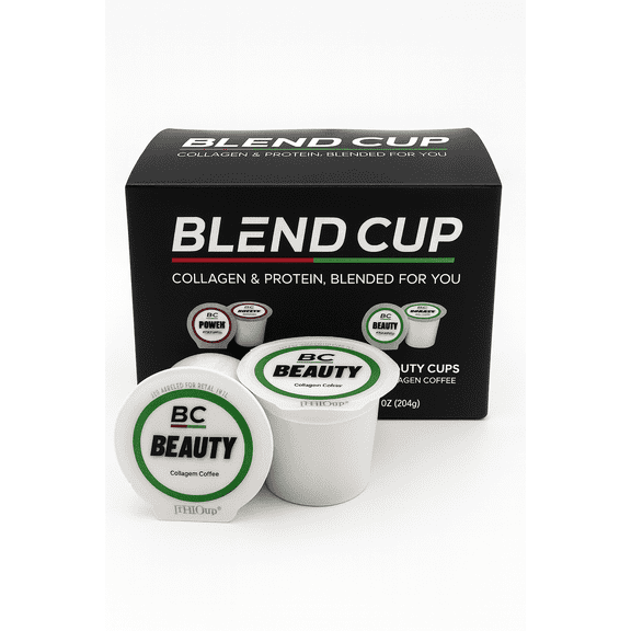 Collagen Coffee K-Cup Pods Espresso Style Single Serve Coffee with Bovine Collagen, 12 Count, Compatible with Keurigs Brewers