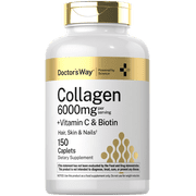 Collagen Complex | 150 Caplets | with Vitamin C and Biotin | Non-GMO, Gluten Free | by Doctor's Way
