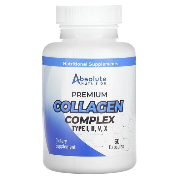Multi Collagen Complex Capsules – 60ct – Types I, II, III, V & X + Hyaluronic Acid – Hair, Skin, Nails & Joint Support for Men & Women