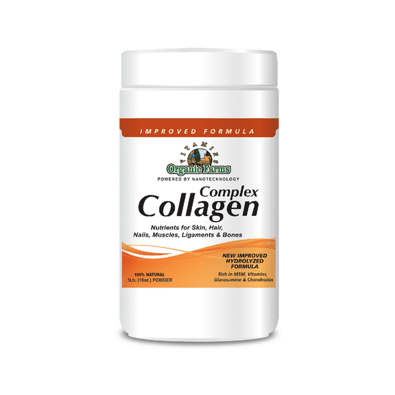 Collagen Complex Hydrolyzed - 1Lb. (16oz.) Powder - Nourishes and Revitalizes Your Body - 100% Natural Improved Formula.