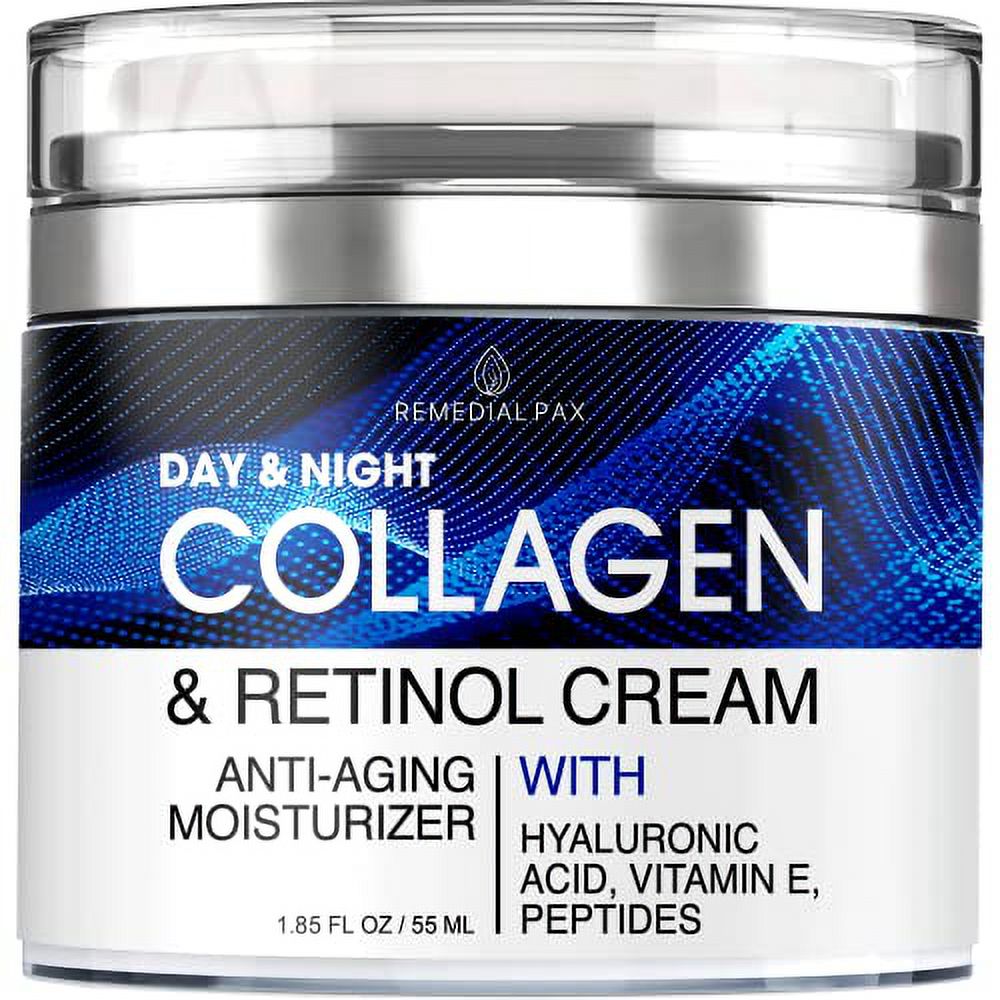 Collagen Cream for Face with Retinol and Hyaluronic Acid, Day and Night