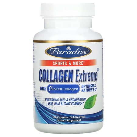 Collagen Extreme with BioCell Collagen, OptiMSM & Nature's C, 120 Capsules, Paradise Herbs