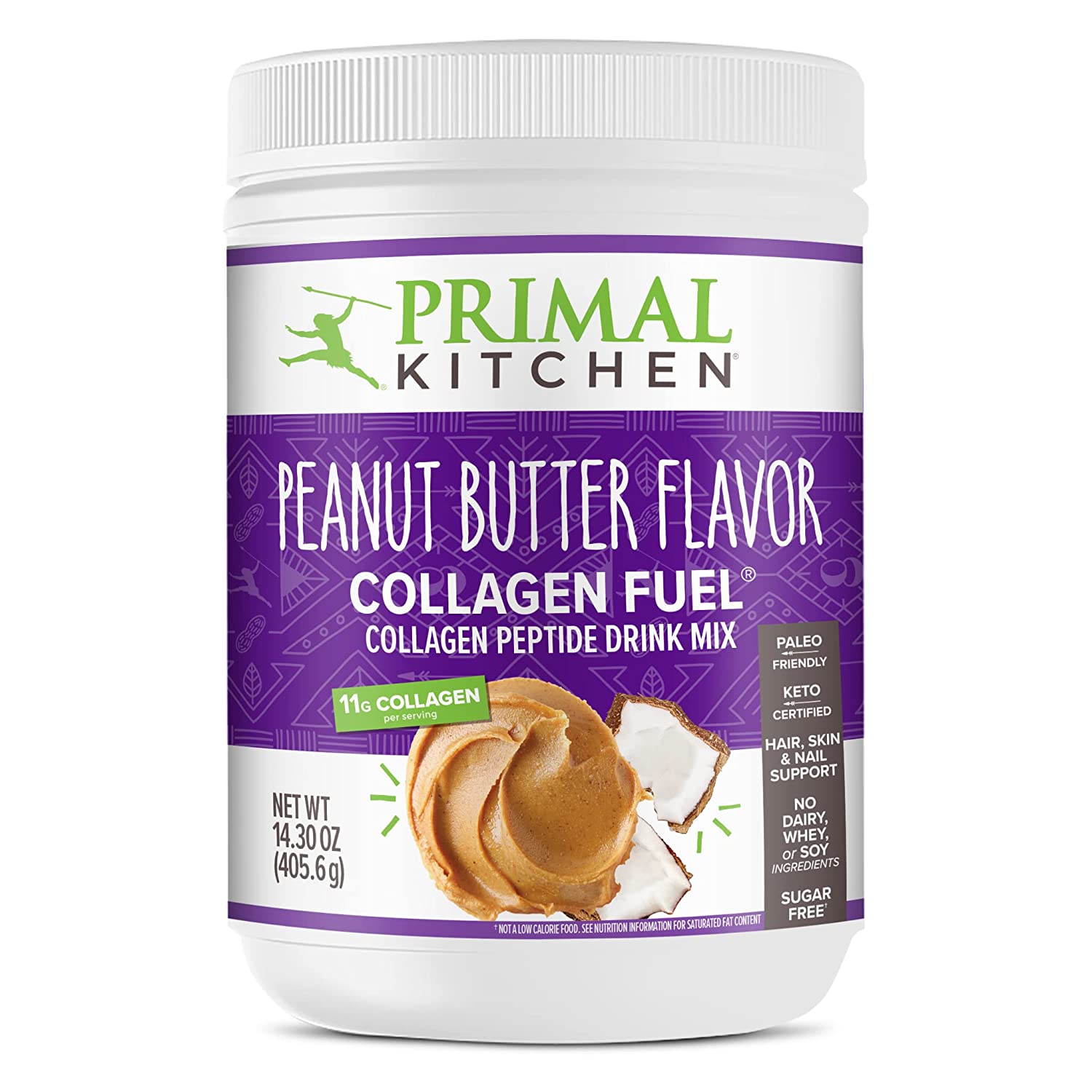 Collagen Fuel Collagen Peptide Drink Mix, Peanut Butter, No Dairy
