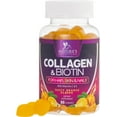 thumbnail image 1 of Collagen Gummies with 2500mcg Biotin, Vitamin C & Zinc - Hydrolyzed Collagen Peptide Type 1 & 3 Supplement - Advanced Hair, Skin & Nail Growth Support for Women & Men, Gluten Free, Non-GMO - 60 Count, 1 of 10