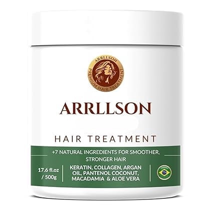 Collagen Hair Mask Keratin Treatment for Damaged Hair, Deep Conditioner for Dry Hair with Coconut and Argan Oil, Moisturizing and Hydrating Hair Mask for All Hair Types (17.6 Fl Oz)