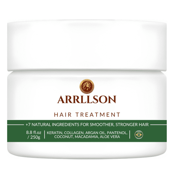 Collagen Hair Mask Keratin Treatment for Damaged Hair, Deep Conditioner for Dry Hair with Coconut and Argan Oil, Moisturizing and Hydrating Hair Mask for All Hair Types 8.8oz