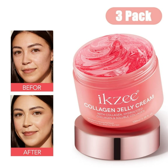 Collagen Jelly Cream - Boosts Skin's Barrier Hydration and Gives 24h Glow & Lifted Look,for All Skin Types - 3Pack