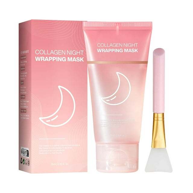 Face Night Mask Collagen Wrapping Mask Natural Ingredients Firming Elasticity & Hydration Anti-wrinkle For Skin Care