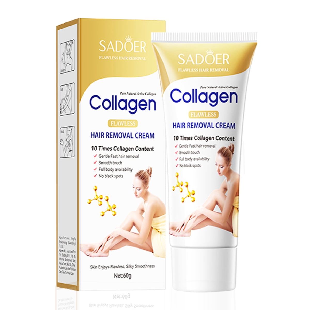 Collagen Ossein Hair Removal Cream Non Irritating Quick Whole Body
