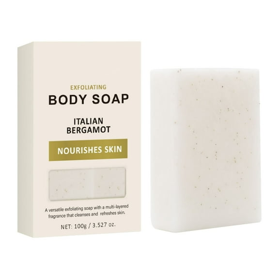 Body Scrub Soap, Exfoliating Soap Bar, Olive Oil & Green Tea Extracts, Cleanses, Smooths & Revitalizes Skin