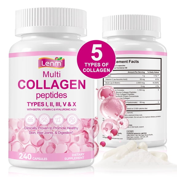 Collagen Peptides Capsules with Hyaluronic Acid & Vitamin C - 2Pack