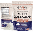 thumbnail image 1 of Grow Vitamin Collagen Peptides, Hair Skin Nail and Joint Support, Type I & III, Hydrolyzed Protein, 41 Servings, 16 oz, 1 of 13