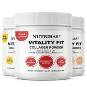 Collagen Powder Variety Pack, Strawberry Banana Vanilla & Mango Pineapple, 11 oz | NUTRIBAS Vitality Fit