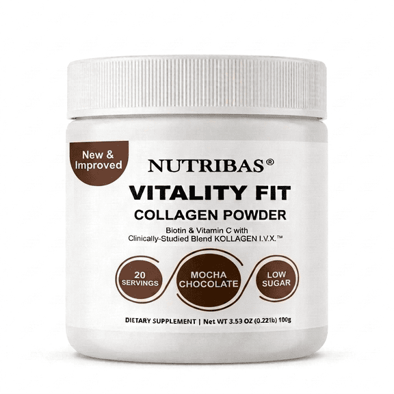 Nutribas Multi Collagen Peptides Powder Cocoa Chocolate, Protein Coffee Creamer, with MCT Oil Biotin Hyaluronic Acid and Vitamin C, Hair Skin Nails Supplement, 4 oz
