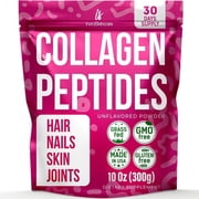 InstaSkincare Collagen Peptides Powder for Hair Skin Nails Joints & Muscles Support, Types I & III, 10 oz