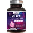 thumbnail image 1 of Multi Collagen Pills 2400 mg - Advanced Types I, II, III, V, X - Hydrolyzed Multi Collagen Peptides Pills, Collagen Supplements for Women & Men - Hair, Skin, & Nail Support Supplement - 240 Capsules, 1 of 11