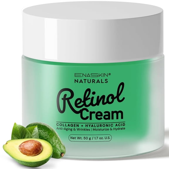 Enaskin Naturals Retinol Face Cream with Collagen and Hyaluronic Acid, Hydrating Face Moisturizer, 1.7 fl oz
