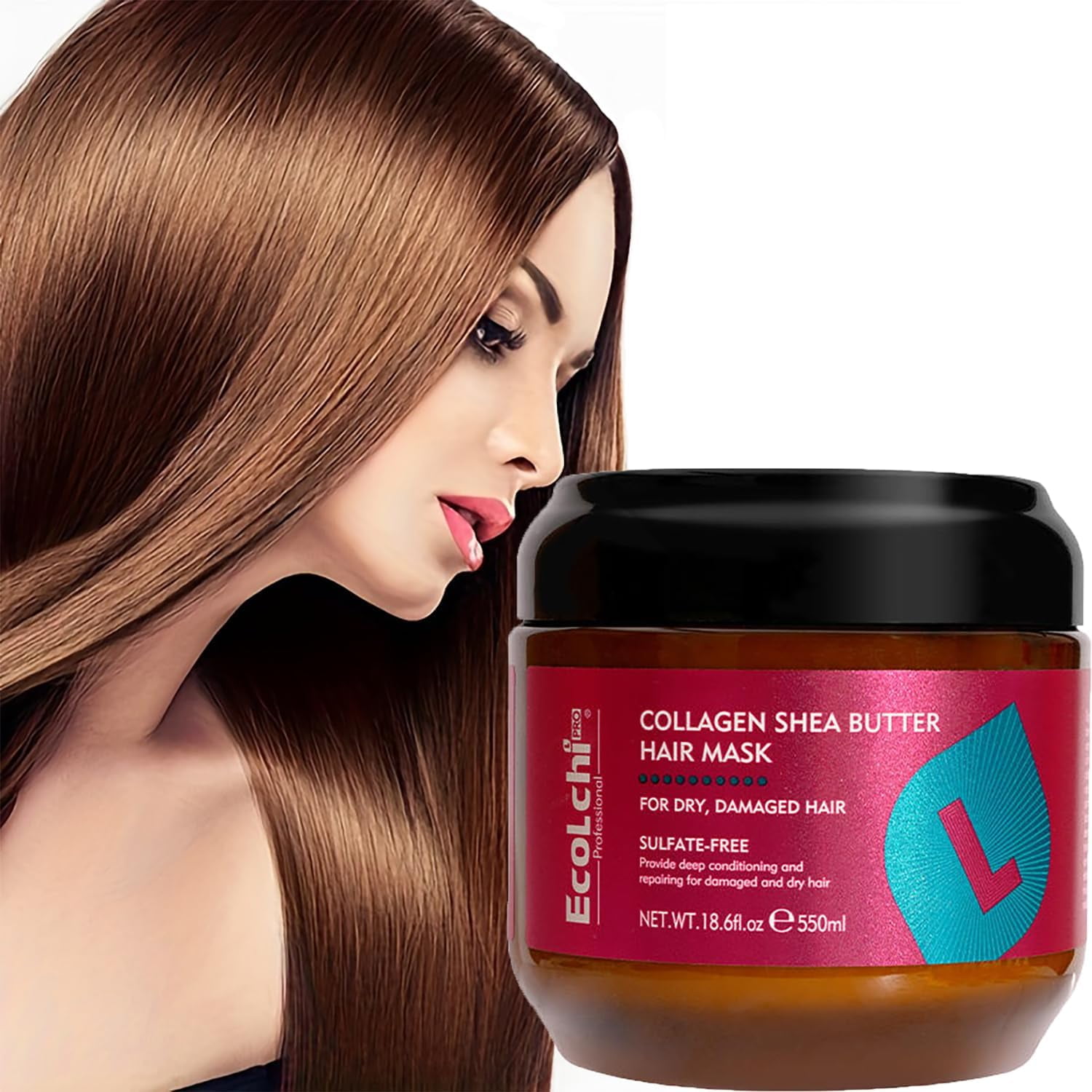 Collagen Shea Butter Hair Mask for Curly Hair, Amino Acids Repair Hair