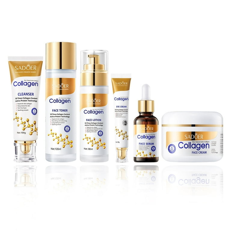 SADOER Collagen Skin Care Set with Hydrating Glycerol and Extract