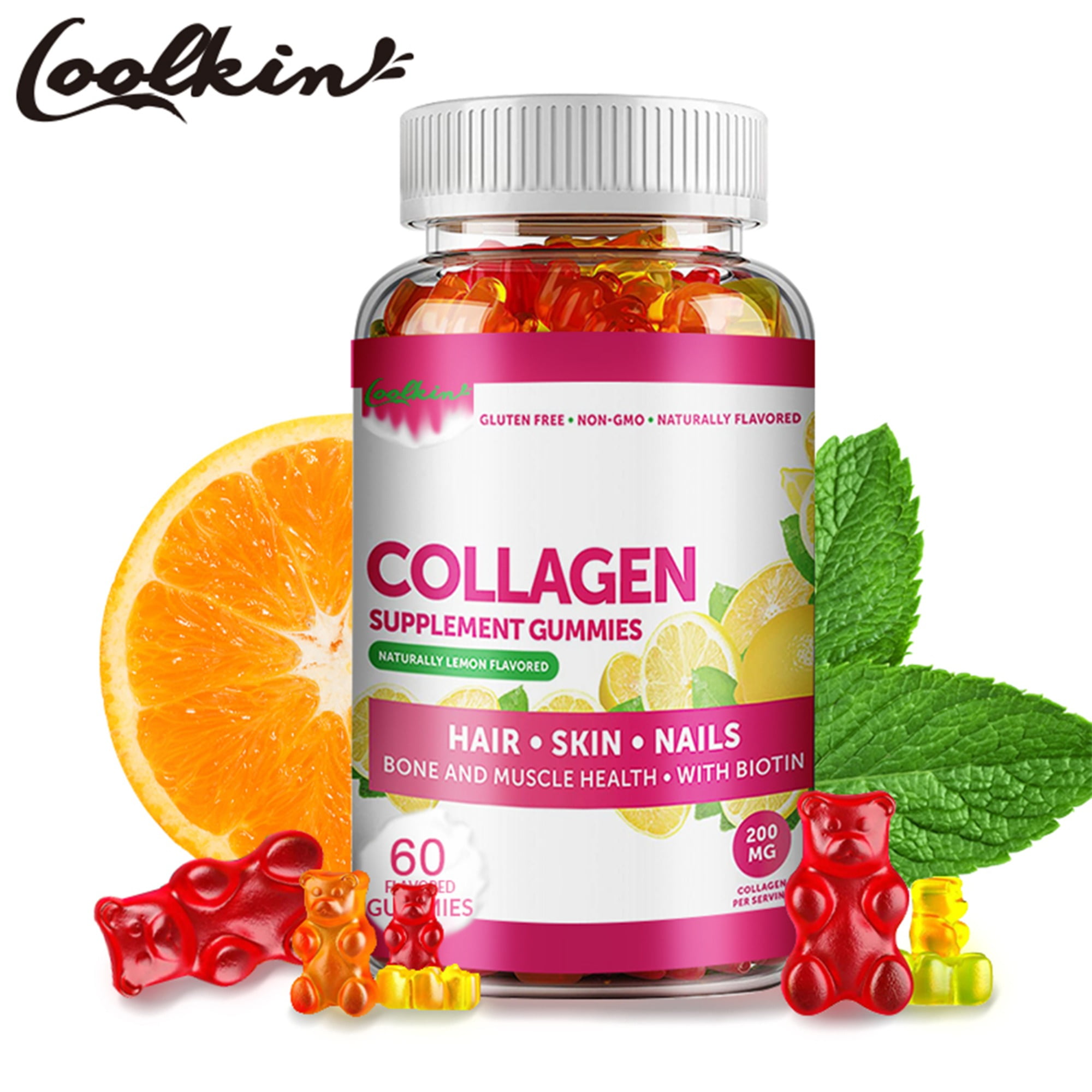 Collagen Supplement gummies - Anti-Aging,Skin Hydration & Regeneration, for Hair, Skin & Nails - with Biotin, Vitamin C, Vitamin E - 60 Gummies